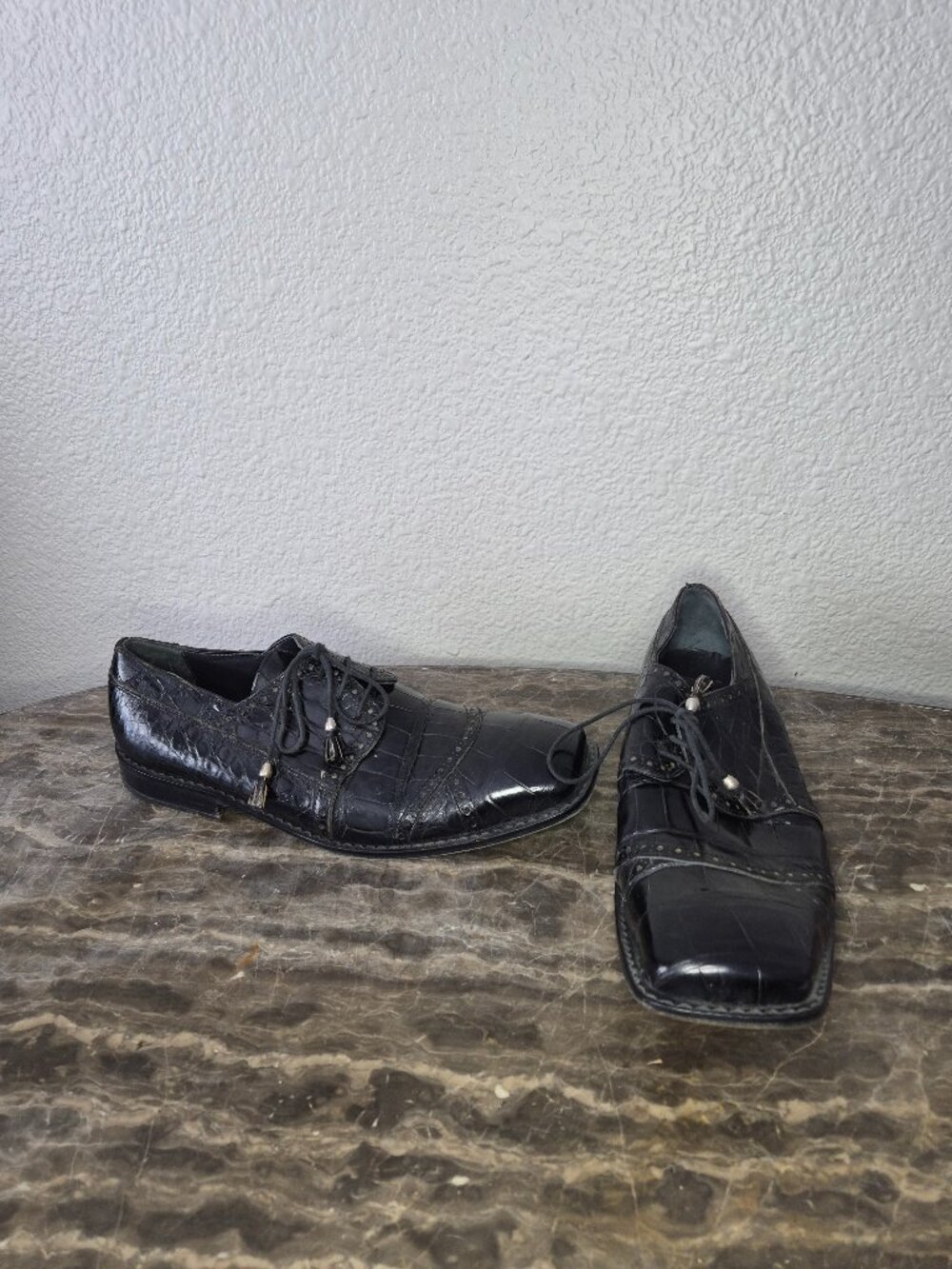 SlickExotic Hornback Alligator/Crocodile Skin Oxford Men Shoes Size 13
